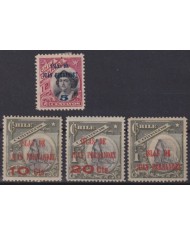 F-EX60356 CHILE 1905-08 JUAN FERNANDEZ OVERPRINT COLUMBUS.