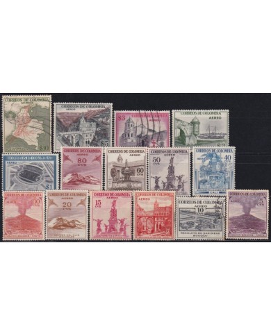 F-EX59799 COLOMBIA 1951 AIRMAIL SET USED +70€.
