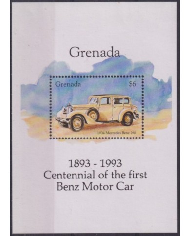 F-EX60198 GRENADA MNH 1993 CENTENNIAL OF BENZ MOTOR CAR.