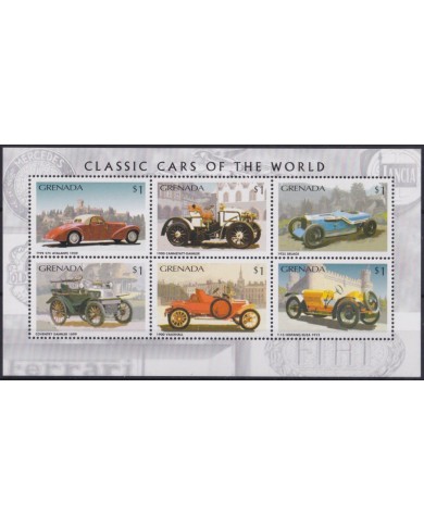 F-EX60204 GRENADA MNH 1996 CLASSIC CARS DAIMLER HISPANO SUIZA VAUXHALL.