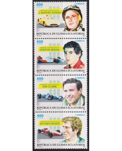 F-EX60224 GUINEA EQUATORIAL MNH 1995 CHAMPION OF AUTO CAR RACE SENNA FANGIO.