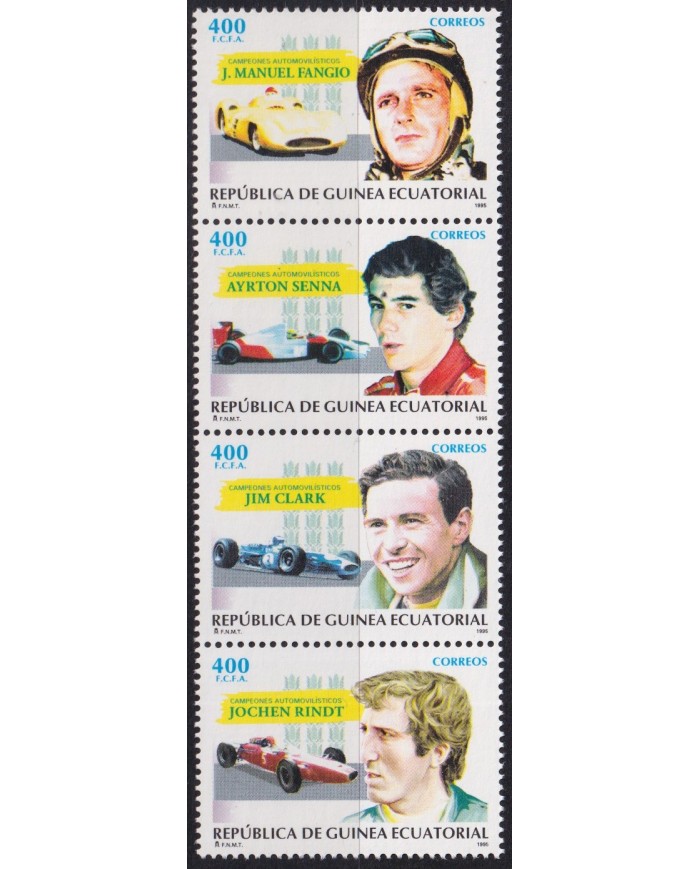 F-EX60224 GUINEA EQUATORIAL MNH 1995 CHAMPION OF AUTO CAR RACE SENNA FANGIO.