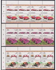 F-EX59738 ST VINCENT MNH 1985 CLASSIC CAR AUTOMOVIL TRIP OF 4.