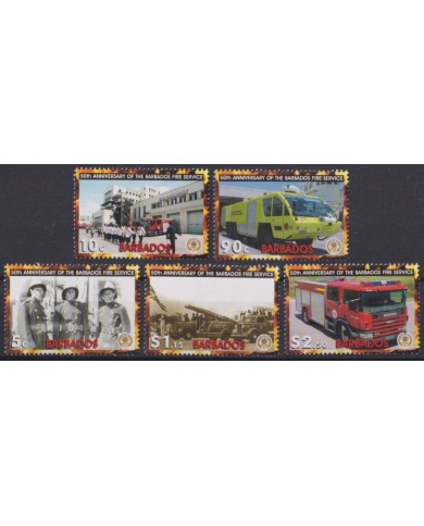 F-EX60236 BARBADOS MNH 2005 50th ANNIV FIRE SERVICE MOTOR CAR.