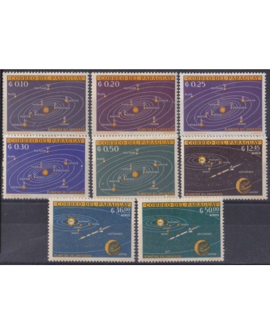 F-EX60266 PARAGUAY MH 1963 SOLAR SYSTEM PLANET SUN SPACE COSMOS.