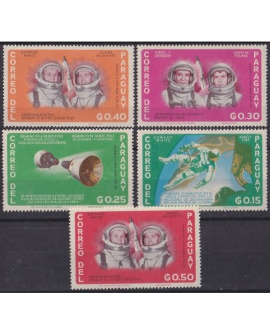 F-EX60267 PARAGUAY MNH 1966 GEMINI PROYECT DcDEVITT - WHITE SPACE COSMOS.