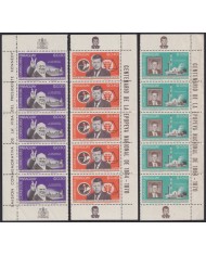 F-EX59743 PARAGUAY MNH 1965 JFK MEMORIAL KENNEDY SPACE COSMOS TRIP OF 5.