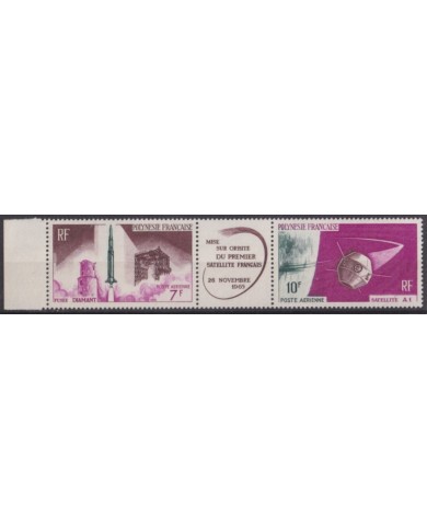 F-EX60269 POLYNESIE FRANCE MNH 1965 DIAMANT ROCKET & SATELLITE SPACE COSMOS.