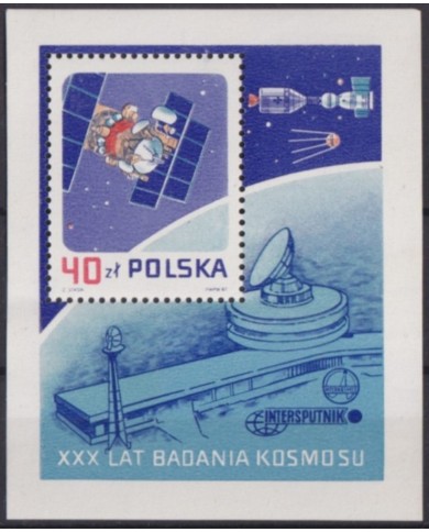 F-EX60270 POLAND MNH 1987 INTERSPUTNICK SATELLITE SPACE COSMOS SPUTNIK.