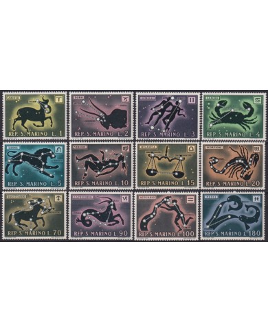 F-EX59747 SAN MARINO 1970 ZODIAC SIGN CONSTELLATION STAR COSMOS SPACE.