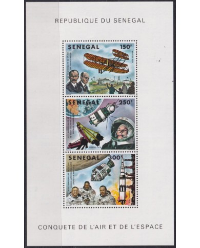 F-EX59748 SENEGAL MNH 1978 CONQUEST OF SPACE AIRPLANE GAGARIN COSMOS SATELLITE.