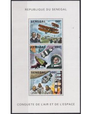 F-EX59748 SENEGAL MNH 1978 CONQUEST OF SPACE AIRPLANE GAGARIN COSMOS SATELLITE.