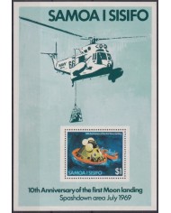 F-EX60292 SAMOA I SISIFO 1979 10th ANNIV MOON LANDING SATELLITE SPACE HELICOPTER.