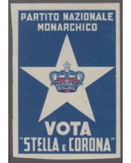 F-EX14256 ITALY CINDERELLA MNH POLICIAL MONARCHY PARTY ELECTIONS 40x60 mm.