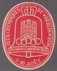 F-EX15534 GERMANY ALEMANIA 1936 OLYMPIC GAMES BERLIN. FRANCE FRANCIA LANGUAGE ORIGINAL GUM.