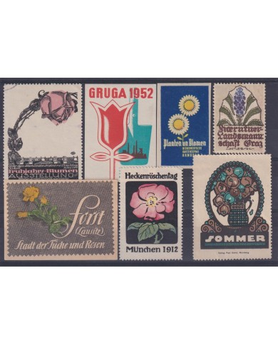 F-EX15736 GERMANY DEUTSCHLAND CINDERELLA LOT. ROSE FLOWERS FLORES.