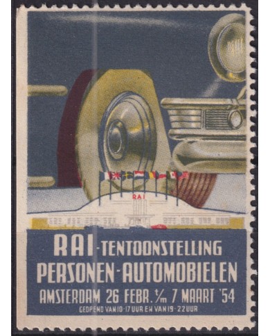 F-EX19093 NEDERLAND NETHERLAND CINDERELLA RAI AUTOMOVIL AUTO CAR 42x56mm.