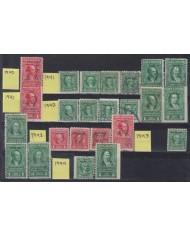 F-EX15296 US REVENUE DOCUMENTARY STOCK TRANSFERS 1945-1953 STAMPS LOT.