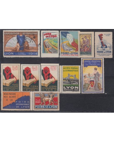 F-EX15328 FRANCE CINDERELLA LYON FAIR EXPO 1914-1948.
