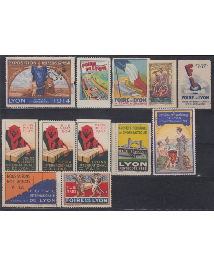 F-EX15328 FRANCE CINDERELLA LYON FAIR EXPO 1914-1948.