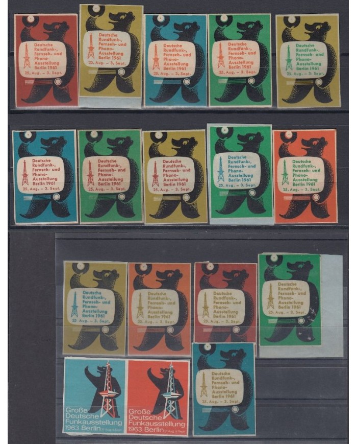 F-EX15338 GERMANY BERLIN CINDERELLA TELECOMUNICATIONS FAIR 1961, ALL DIFFERENT.