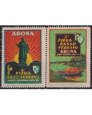 F-EX16617 ITALY ITALIA CINDERELLA 1929 ARONA FAIR OF VERBANO, SHIP, BARCO PAIR. NO GUM.