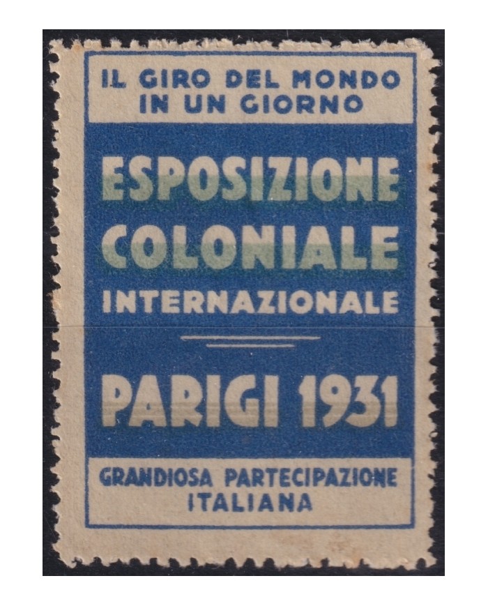 F-EX16628 ITALY ITALIA CINDERELLA 1931 EXPO COLONIAL PARAGI NO GUM.