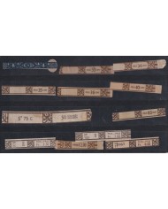 F-EX17323 BELGIUM BELGIQUE REVENUE TOBACCO STAMPS LOT. ALL DIFFERENT.