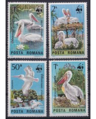 F-EX25088 RUMANIA MNH 1984 WWF BIRD AVES PAJAROS OISEAUX VÃ–GEL PELICAN.