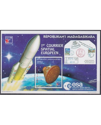 F-EX19248 MADAGASCAR MALGACHE MNH 1999 SPACIAL MAIL ROCKET SPACE.