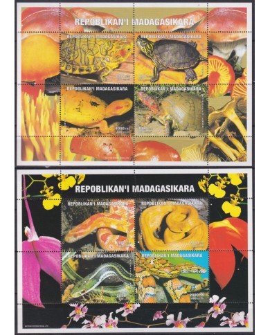 F-EX18755 MADAGASCAR MADAGASIKARA MNH 1999 SERPIENTE SNAKE TURTLE TORTUGA.