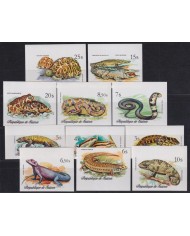 F-EX21886 GUINEE GUINEA MNH 1977 LIZARD FROG TURTLE ANPHIBIAN IMPERFORATED