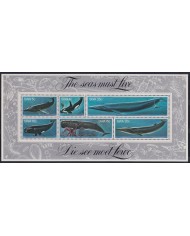 F-EX18304 NAMIBIA SOUTH WEST AFRICA MNH 1980 SEA MARINE LIFE WILDLIFE WHALES SHEET.
