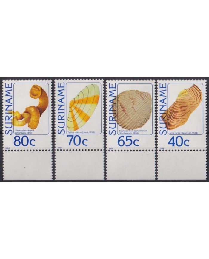 F-EX22125 SURINAME MNH 1984 SEA MARINE WILDLIFE FISH SHELL CONCHAS CARACOLES.