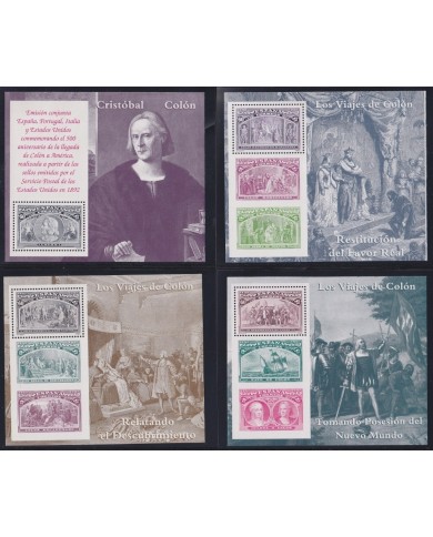 F-EX17860 SPAIN ESPAÑA MNH 6 MINISHEET DISCOVERY OF AMERICA COLUMBUS SHIP.