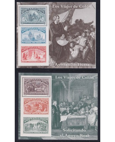 F-EX17860 SPAIN ESPAÑA MNH 6 MINISHEET DISCOVERY OF AMERICA COLUMBUS SHIP.