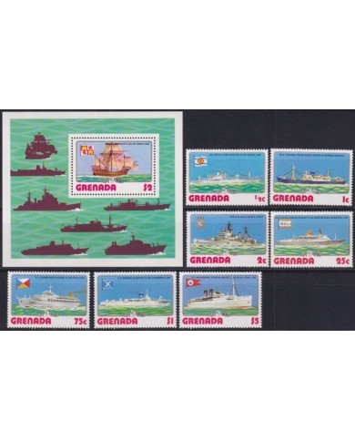 F-EX29406 GRENADA MNH 1976 MERCHANT SHIP LINE SANTA MARIA CARAVELA BOAT