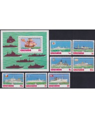 F-EX29406 GRENADA MNH 1976 MERCHANT SHIP LINE SANTA MARIA CARAVELA BOAT
