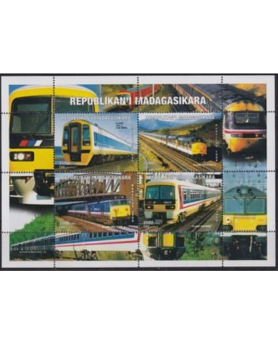 F-EX18756 MADAGASCAR MADAGASIKARA MNH 1999 RAILROAD RAILWAYS.