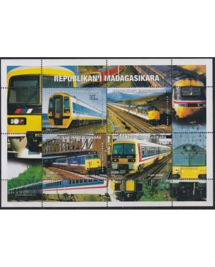 F-EX18756 MADAGASCAR MADAGASIKARA MNH 1999 RAILROAD RAILWAYS.