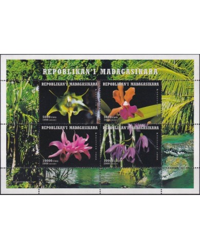 F-EX18779 MADAGASCAR MADAGASIKARA MNH 1999 ORCHILD ORQUIDEAS FLOWERS FLORES.