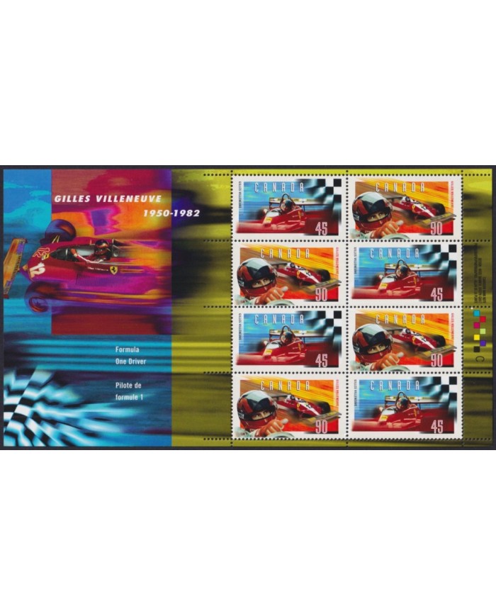 F-EX27755 CANADA MNH 1997 GILES VILLANUEVE GREAT PRIX FORMULA I