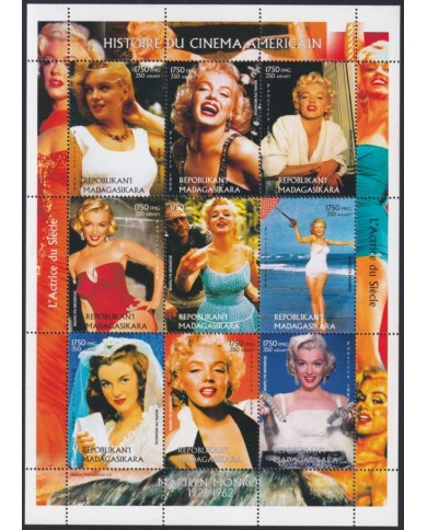 F-EX20554 MADAGASCAR MNH 1999 SHEET MARILYN MONROE.