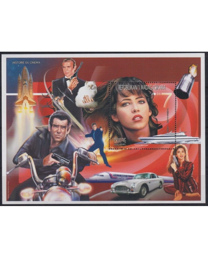 F-EX18757 MADAGASCAR MADAGASIKARA MNH 1999 CINEMA MOVIE SOHIE MARCEAU SEAN CONNERY 007 AGENT.