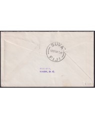 F-EX21458 NEW CALEDONIE TRANS-PACIFIC 1941 FIRST FLIGHT NOUMEA - SUVA, FIJI.
