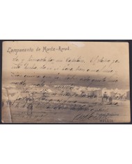F-EX21460 SPAIN MOROCCO MELILLA 1914 MILITAR CAMP ARRUIT MOUNT POSTCARD.