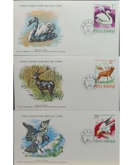 F-EX60732 RUMANIA WWF 1977 FDC SPECIAL PRINTING WILDLIFE BIRD SWAND.