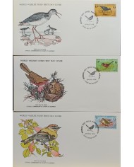 F-EX60740 GUERNSEY UK ENGLAND WWF 1978 FDC SPECIAL PRINTING MARINE WILDLIFE BIRD.