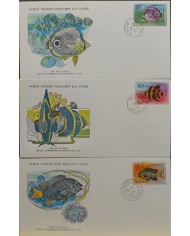 F-EX60741 ST LUCIA WWF 1978 FDC SPECIAL PRINTING MARINE WILDLIFE TROPICAL FISH.