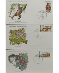 F-EX60748 MONGOLIA WWF 1979 FDC SPECIAL PRINTING WILDLIFE FELINE MANUL UNCIA LYNX.